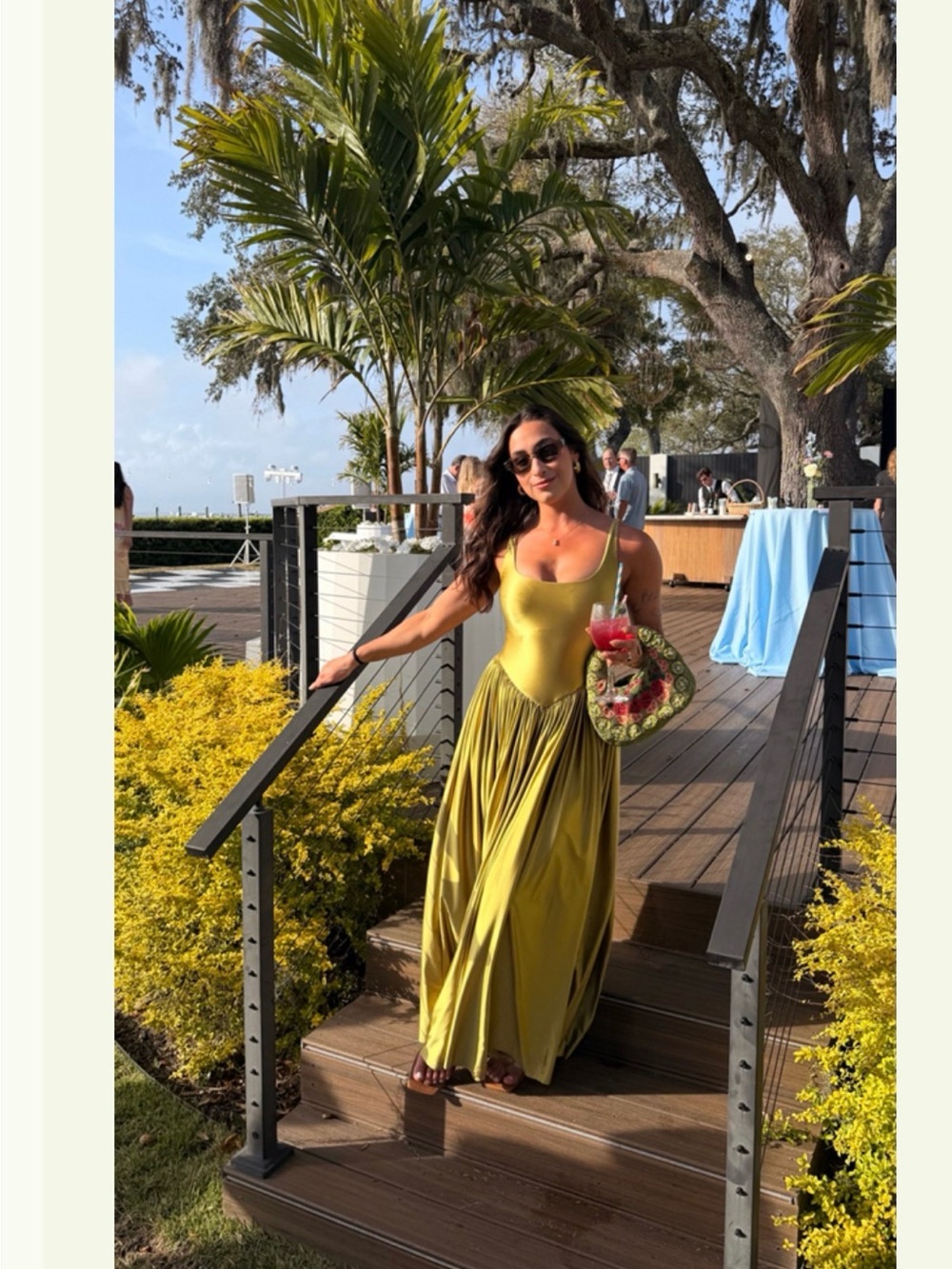 Delfi Collective Delfi Oriana Maxi Dress in Olive